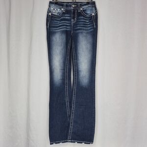 Miss Me Americana Stars & Stripes Mid-Rise Bootcut Jeans - Size 26